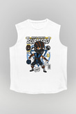 Sub Zero Baskılı Unisex Beyaz Kolsuz Tişört