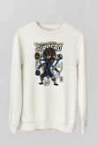 Sub Zero Baskılı Unisex Beyaz Sweatshirt