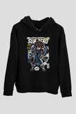 Subzero Baskılı Unisex Siyah Hoodie