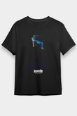 Suede Baskılı Unisex Siyah Tişört - Tshirt