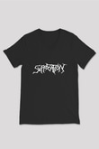 Suffocation Siyah Unisex V Yaka Tişört T-Shirt