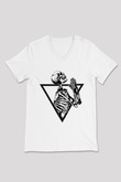 Suicideboys - $uicideboy$ Baskılı Beyaz Unisex V Yaka Tişört - Tshirt