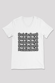 Suicideboys - $uicideboy$ Baskılı Beyaz Unisex V Yaka Tişört - Tshirt