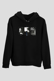 Summoning Baskılı Unisex Siyah Kapüşonlu Sweatshirt