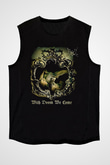 Summoning Baskılı Unisex Siyah Kolsuz Tişört - Tshirt