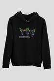 Supernatural Baskılı Unisex Siyah Hoodie