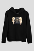 Supernatural Baskılı Unisex Siyah Hoodie