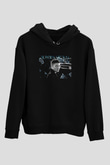 Supernatural Baskılı Unisex Siyah Hoodie