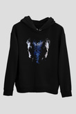 Supernatural Baskılı Unisex Siyah Hoodie