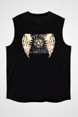 Supernatural Baskılı Unisex Siyah Kolsuz Tişört - Tshirt