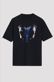 Supernatural Baskılı Unisex Siyah Oversize Tişört - Tshirt