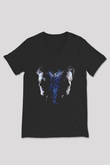 Supernatural Baskılı Unisex Siyah V Yaka Tişört - Tshirt