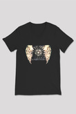 Supernatural Baskılı Unisex Siyah V Yaka Tişört - Tshirt