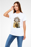 Supernatural Unisex Baskılı Beyaz Tişört - Tshirt