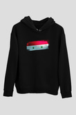 Suriye - Syria Bayrağı Baskılı Unisex Siyah Kapüşonlu Sweatshirt