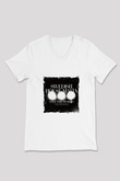 Swedish House Mafia Baskılı Beyaz V Yaka Unisex Tişört