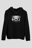 Swedish House Mafia Siyah Unisex Kapüşonlu Sweatshirt