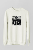 Swedish House MafiaBaskılı Beyaz Sweatshirt