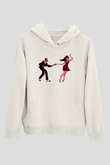 Swing Beyaz Unisex Kapşonlu Sweatshirt