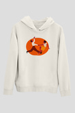Swing Beyaz Unisex Kapşonlu Sweatshirt