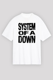 System of a Down Beyaz Unisex Oversize Tişört T-Shirt