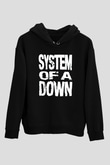 System of a Down Siyah Unisex Kapşonlu Sweatshirt