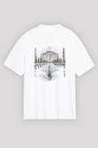 Tac Mahal Beyaz Unisex Tişört T-Shirt - TişörtFabrikası