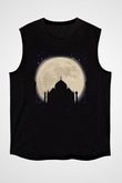 Tac Mahal Siyah Unisex Kolsuz Tişört