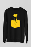 Taksici Siyah Unisex Sweatshirt