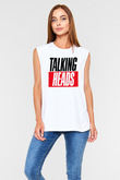 Talking Heads Beyaz Unisex Kolsuz Tişört