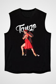 Tango Siyah Unisex Kolsuz Tişört