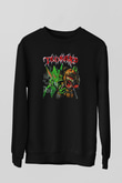 Tankard Baskılı Unisex Siyah Sweatshirt