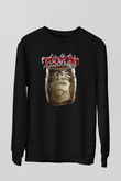 Tankard Baskılı Unisex Siyah Sweatshirt