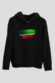 Tataristan - Tatarstan Bayrağı Baskılı Unisex Siyah Kapüşonlu Sweatshirt