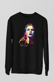 Taylor Swift Baskılı Baskılı Unisex Siyah Sweatshirt