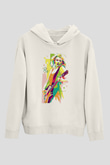 Taylor Swift Baskılı Beyaz Unisex Kapüşonlu Sweatshirt