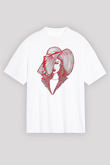 Taylor Swift Baskılı Beyaz Unisex Oversize Tişört - Tshirt