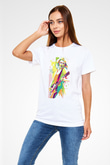 Taylor Swift Baskılı Unisex Beyaz Tişört - Tshirt