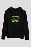 Teenage Mutant Ninja Turtles Ninja Kaplumbağalar Siyah Unisex Hoodie