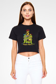 Teenage Mutant Ninja Turtles Ninja Kaplumbağalar Siyah   Crop Top Tişört