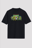 Teenage Mutant Ninja Turtles Ninja Kaplumbağalar Siyah Unisex Oversize Tişört