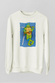 Teenage Mutant Ninja Turtles Ninja Kaplumbağalar Beyaz Unisex Sweatshirt