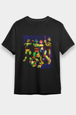 Teenage Mutant Ninja Turtles Ninja Kaplumbağalar Siyah Unisex Tişört