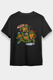Teenage Mutant Ninja Turtles Ninja Kaplumbağalar Siyah Unisex Tişört