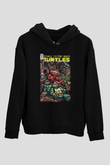 Teenage Mutant Ninja Turtles Ninja Kaplumbağalar Siyah Unisex Kapüşonlu Sweatshirt
