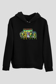 Teenage Mutant Ninja Turtles Ninja Kaplumbağalar Siyah Unisex Kapüşonlu Sweatshirt