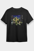 Teenage Mutant Ninja Turtles Ninja Kaplumbağalar Siyah Unisex Tişört