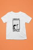 Teleskop Astronomi Baskılı Unisex Beyaz Çocuk Tişörtü - Tshirt