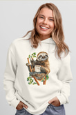 Tembel HayvanBeyaz  Unisex Hoodie