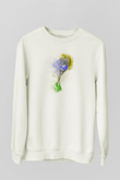 Tenis Baskılı Unisex Ekru Sweatshirt